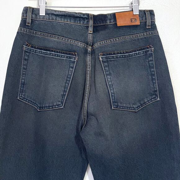 EB DENIM Distressed Split Hem Button Fly Straight Leg Jean Size 30 - Picture 3 of 12